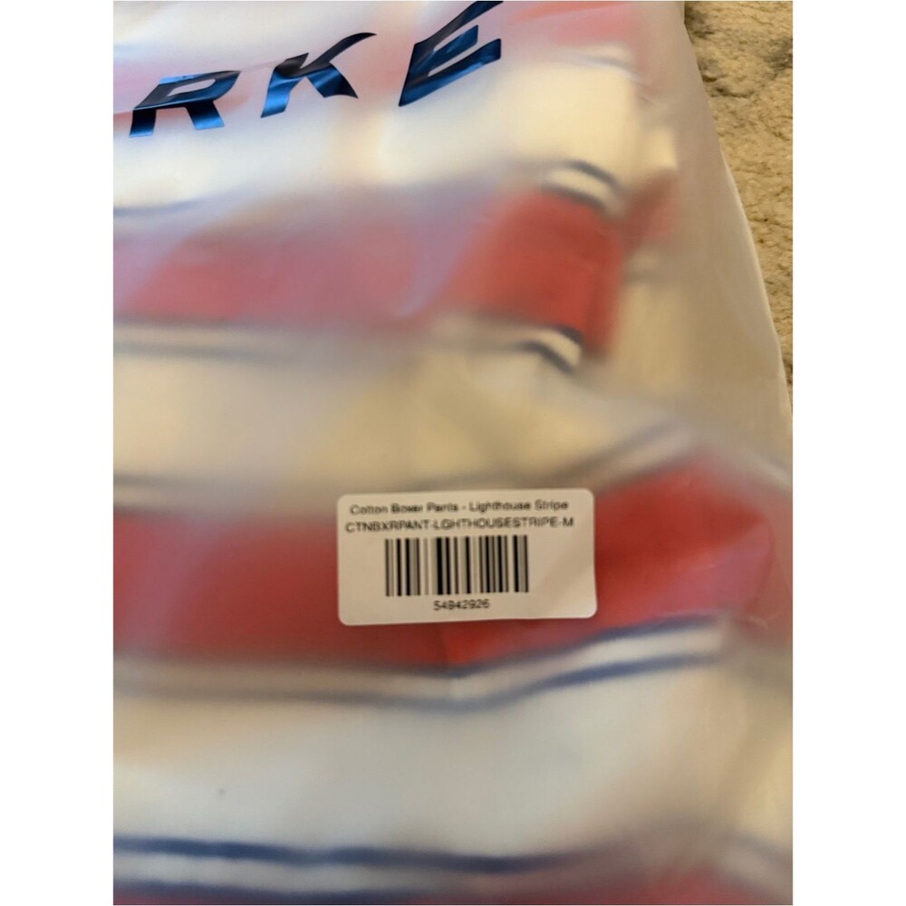 NIB Parke Lighthouse Stripe Cotton Boxer Pants M - Picture 3 of 3